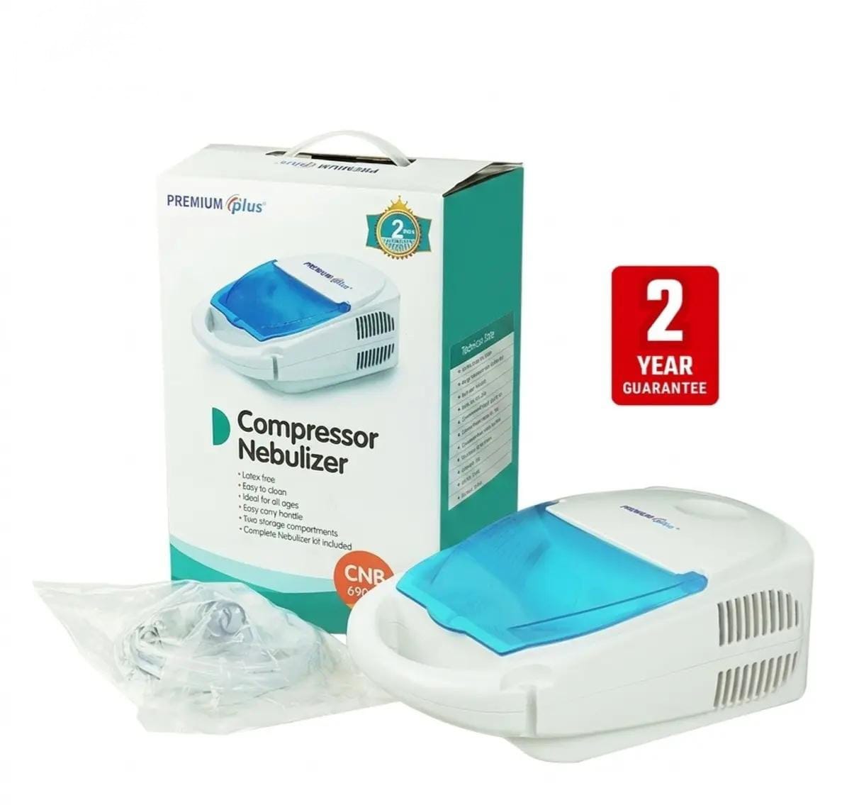Premium Plus Low-Noise Portable Compressor Nebulizer