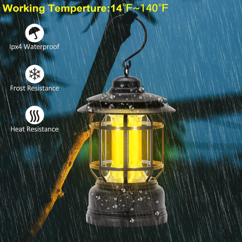 Retro USB Rechargeable LED Camping Lantern