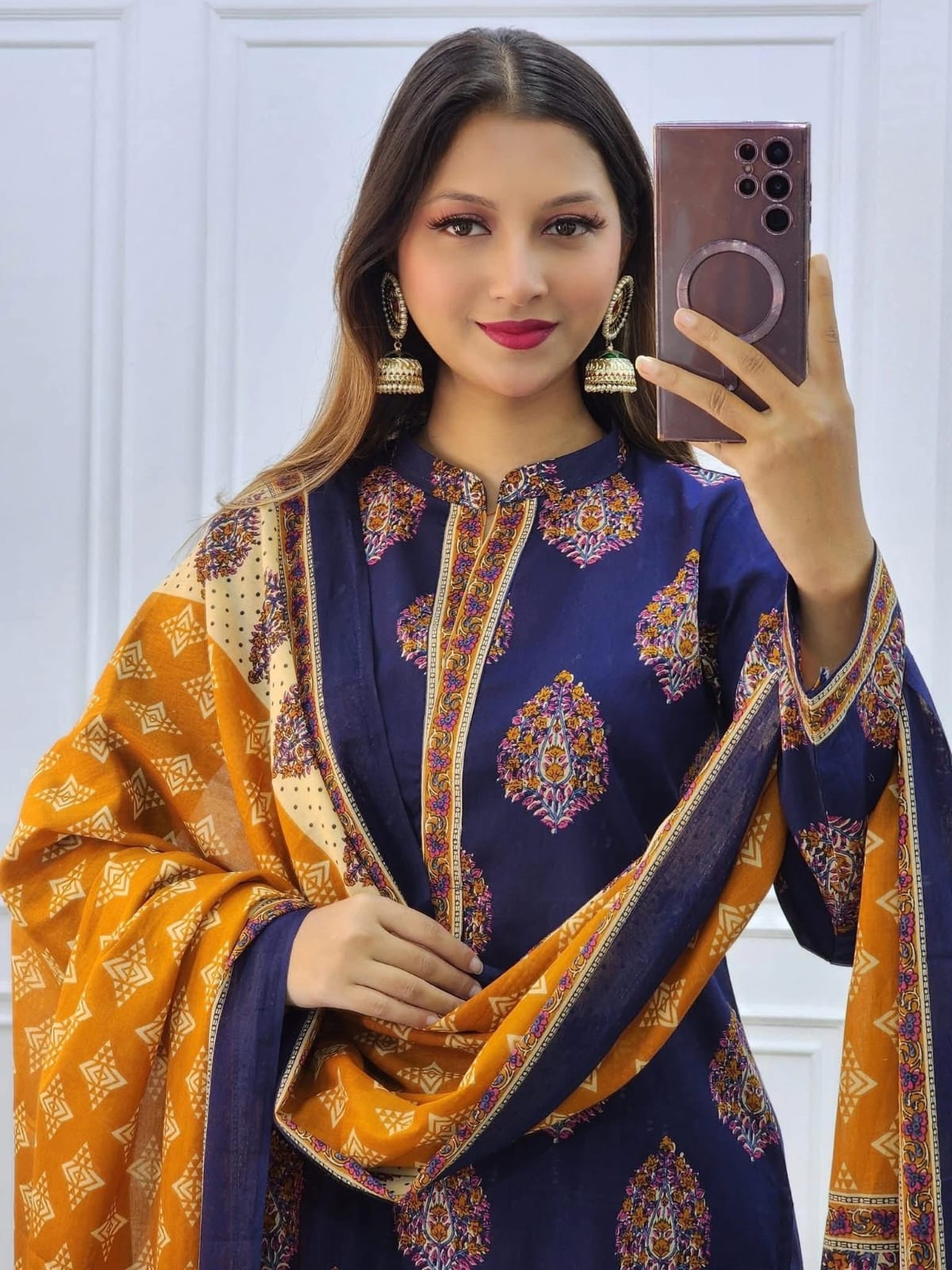 Digital Printed Cotton 3-Piece Set – Design 04