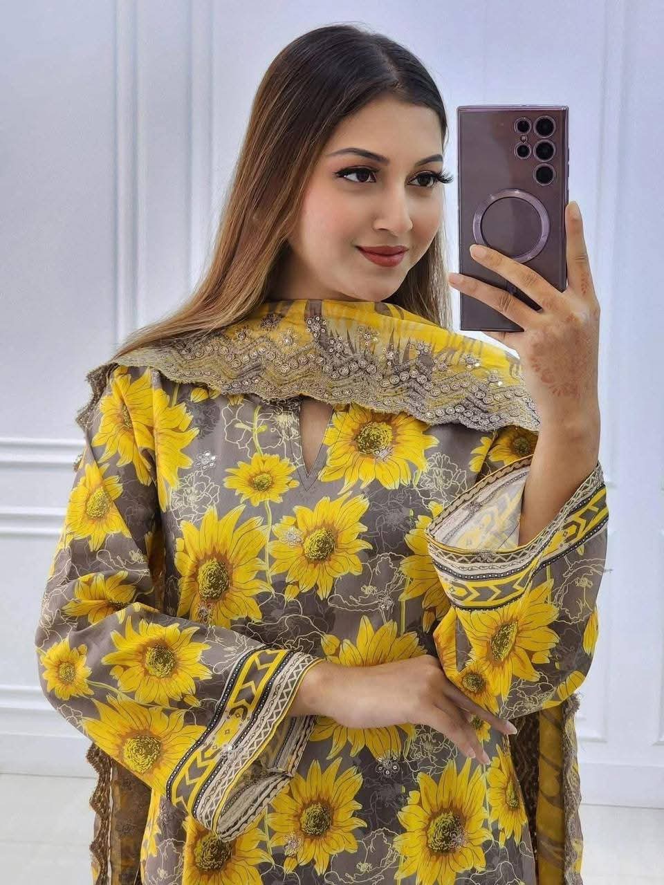 Premium Cotton Digital Printed 3-Piece – Design 03