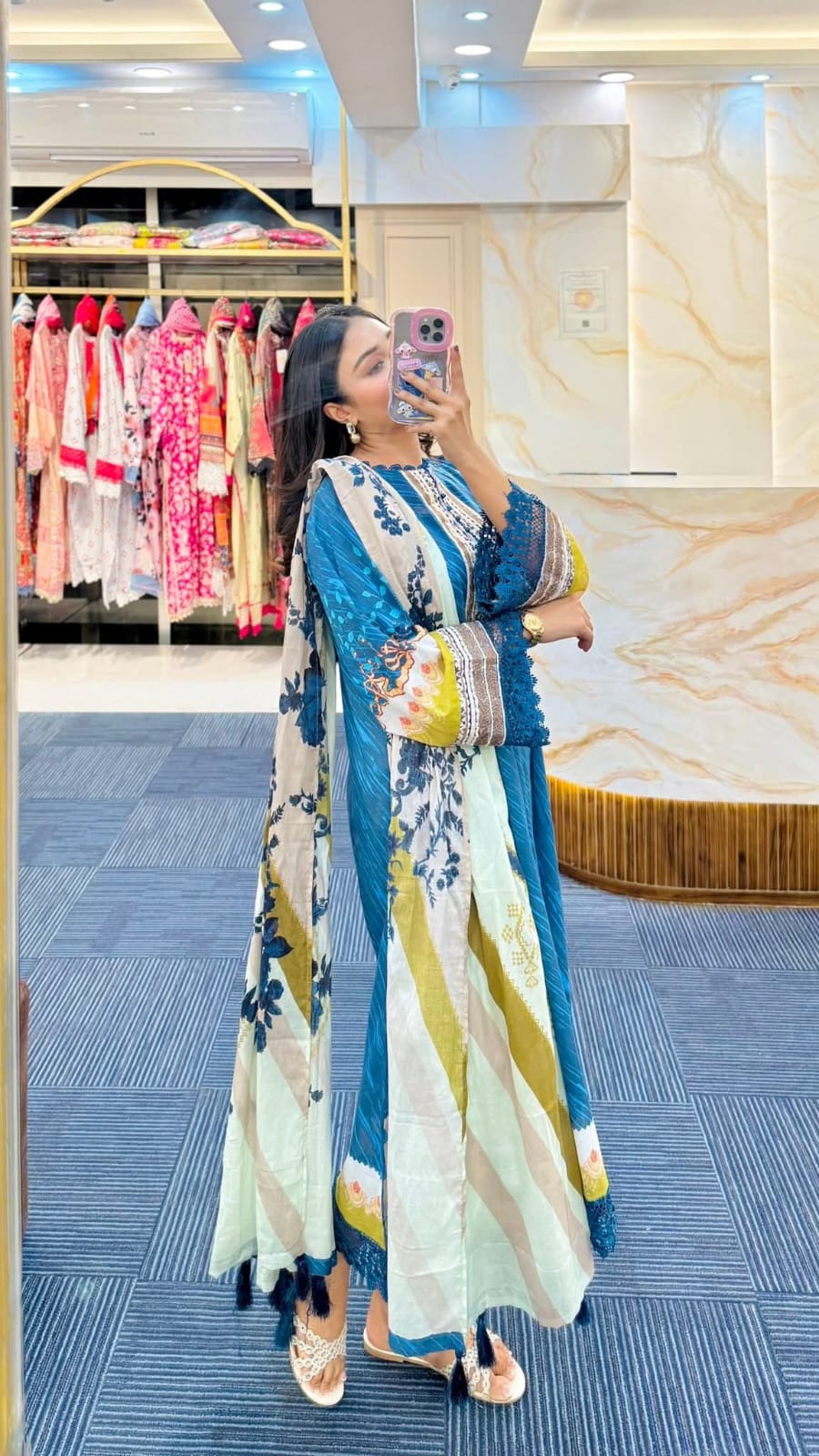Digital Printed Cotton 3-Piece Set – Design 03