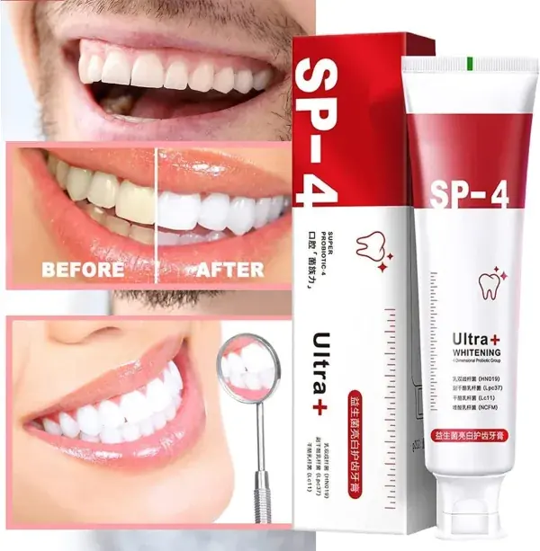 SP-4 Probiotic Ultra Whitening Fresh Mint Toothpaste (120g)